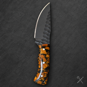 Orange-Black Curved Blade