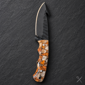 Orange Mosaic Fixed Blade