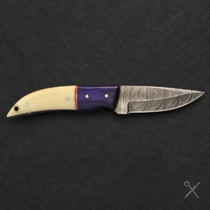 Cream-Purple Fixed Blade