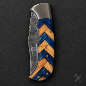 Blue-Wood Pocket Knife