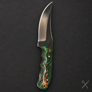 Green Swirl Curved Blade