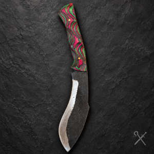 Pink-Green Curved Blade