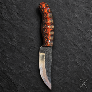 Red Swirl Fixed Blade