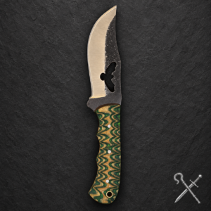 Green-Tan Cutout Knife