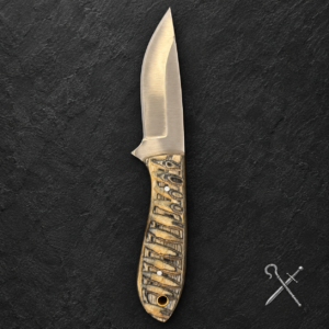 Tan Etched Fixed Blade