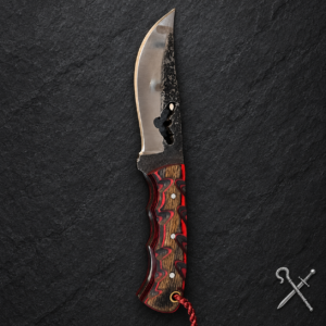 Red Swirl Two-Tone Knife