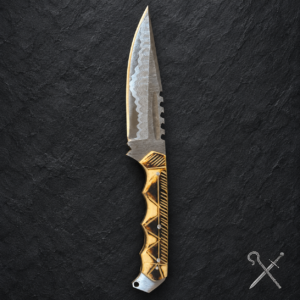 Cream-Black Fixed Blade