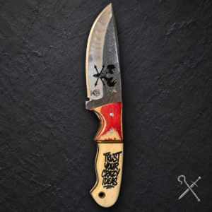 Red-Cream Cutout Knife