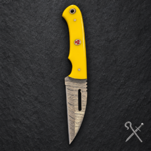 Yellow Slotted Fixed Blade
